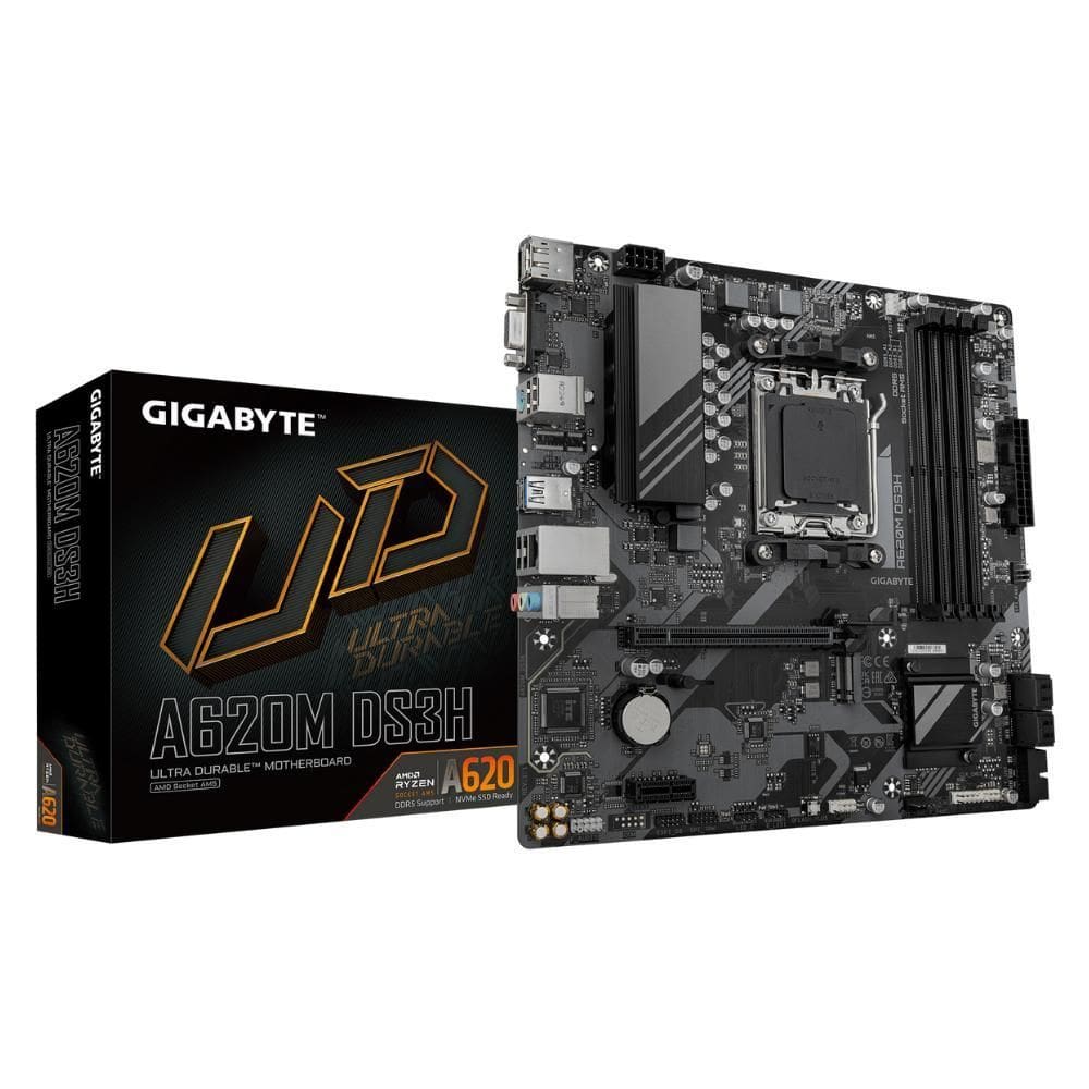 Placa Mãe Computador A620M Ds3H 1.1 Am5 Ddr5 Preta Gigabyte