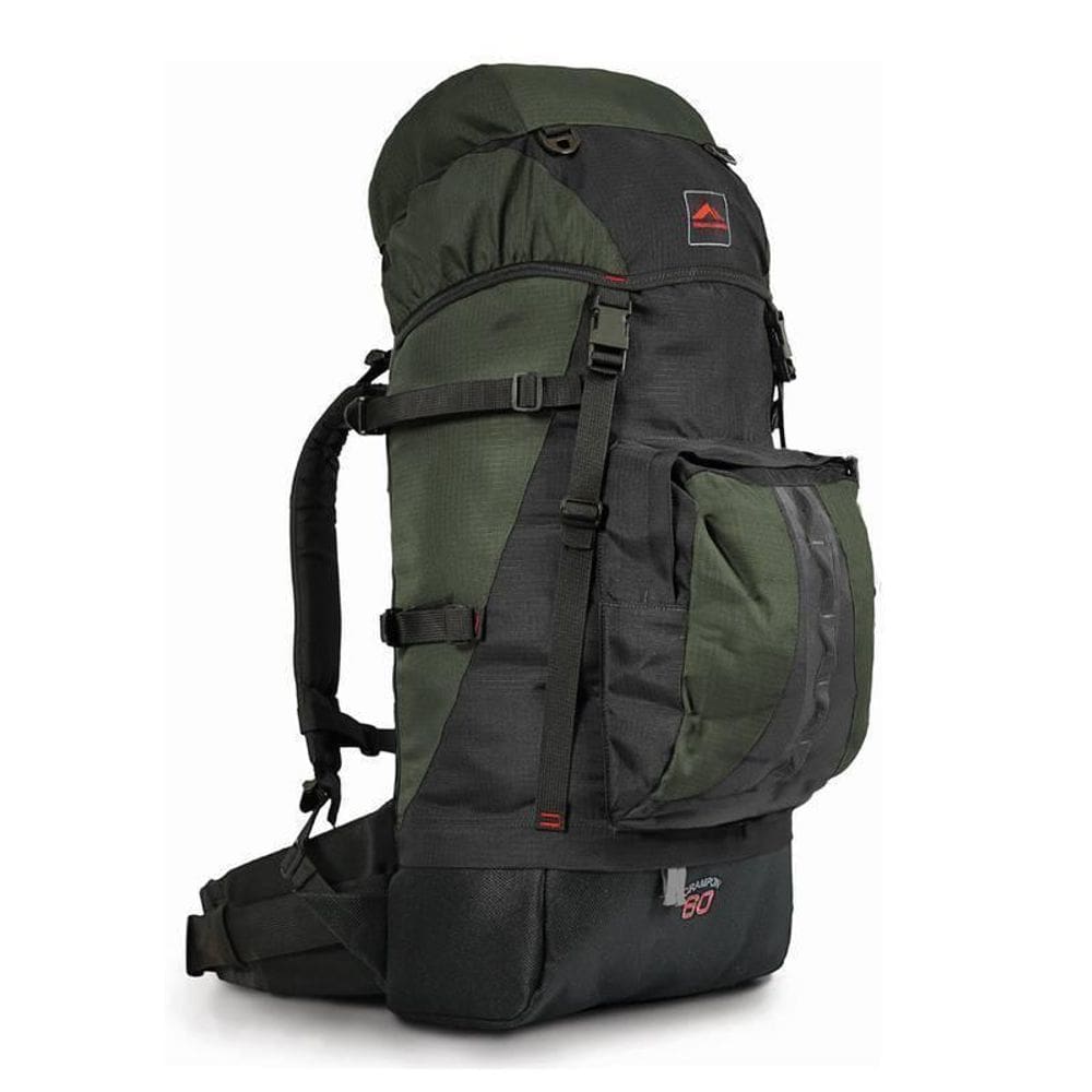0060 - Mochila Crampon 60 - Verde Com Preto