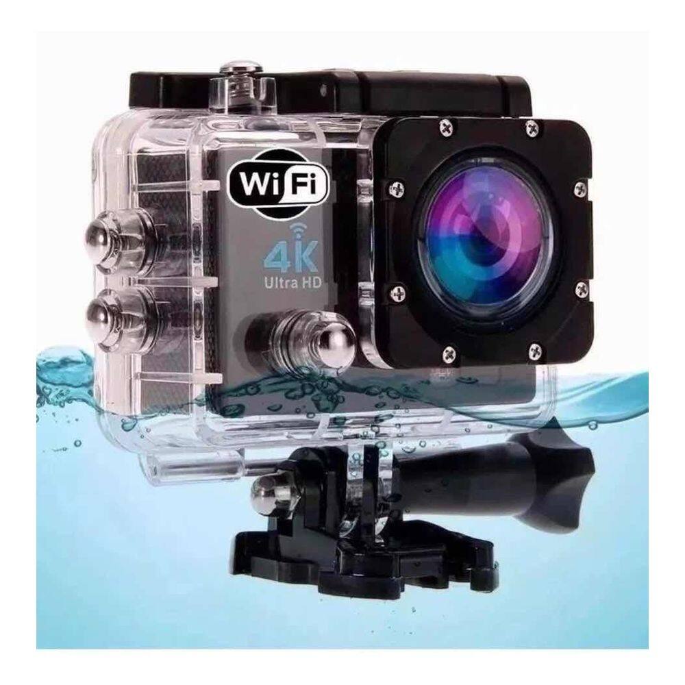 Câmera Ultra Hd Wi-Fi Com Suporte Para Esportes