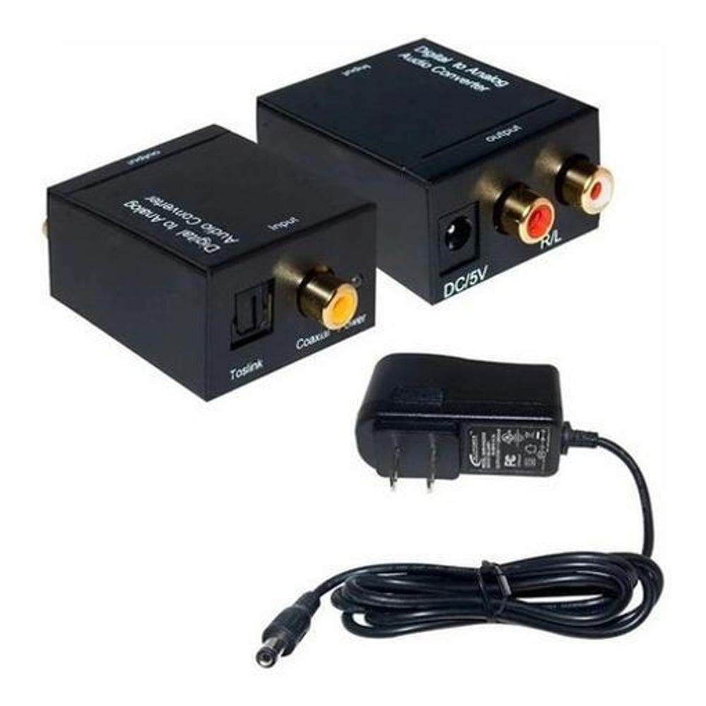 Conversor Áudio Digital Cabo Óptico Coaxial Rca Analógico
