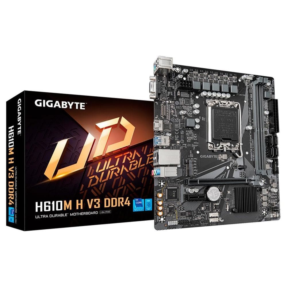 Placa Mãe Gigabyte H610M H, Intel 13/12 Geração, Lga1700,
