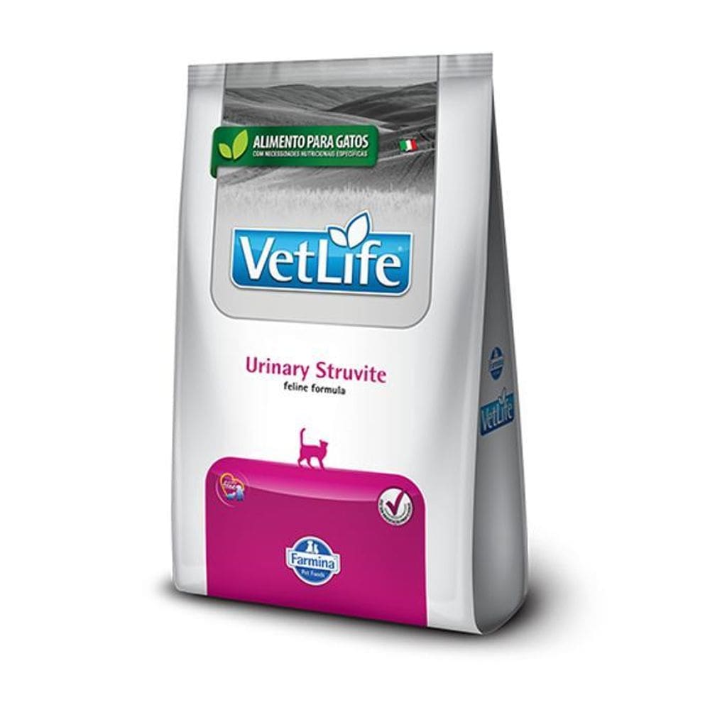 Ração Para Gatos Adultos Vet Life Urinary Struvite 7,5Kg