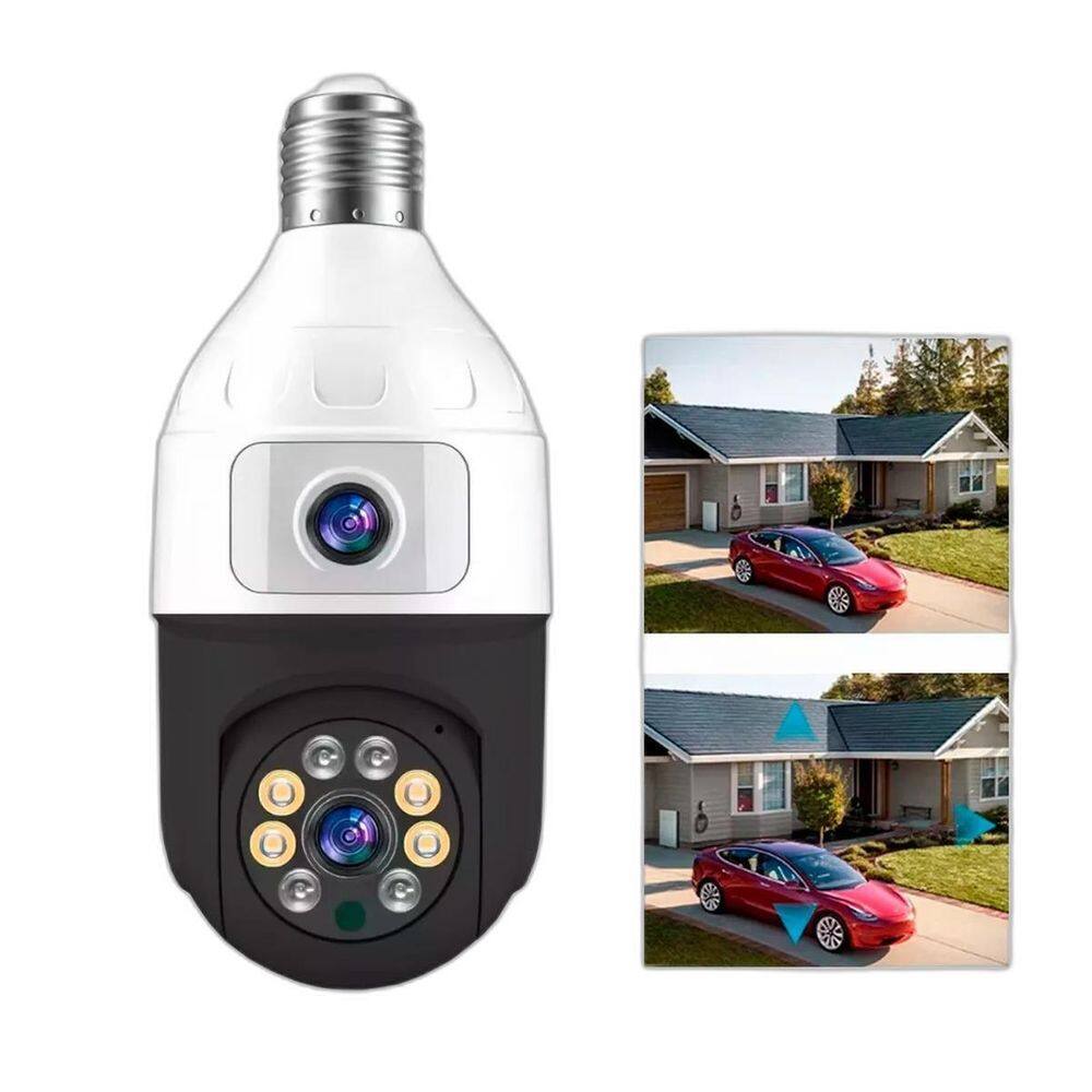 Câmera Lâmpada Wifi Para Monitoramento Com Visão Noturna