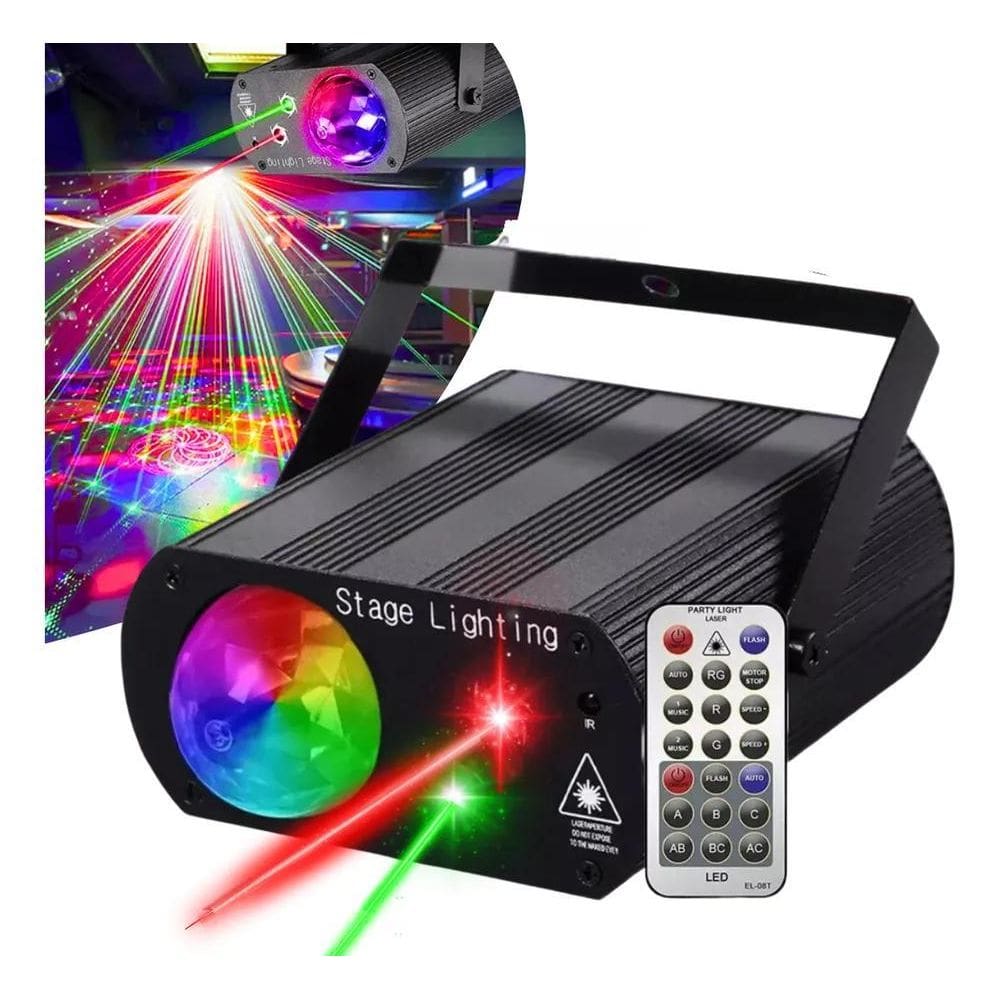 2X Canhão Raio Laser Holográfico Jogo De Luz Rgb Com Control