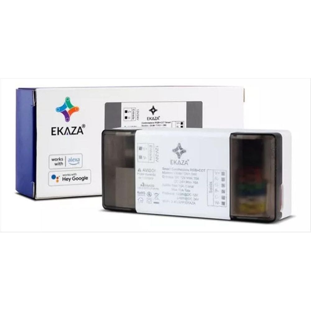 Controladora Inteligente Rgb+Cct Fita Led Wifi+Ble Ekaza