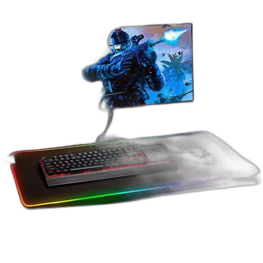 Mouse Pad Gamer Rgb Iluminado 80X30Cm Vários Efeitos Usb