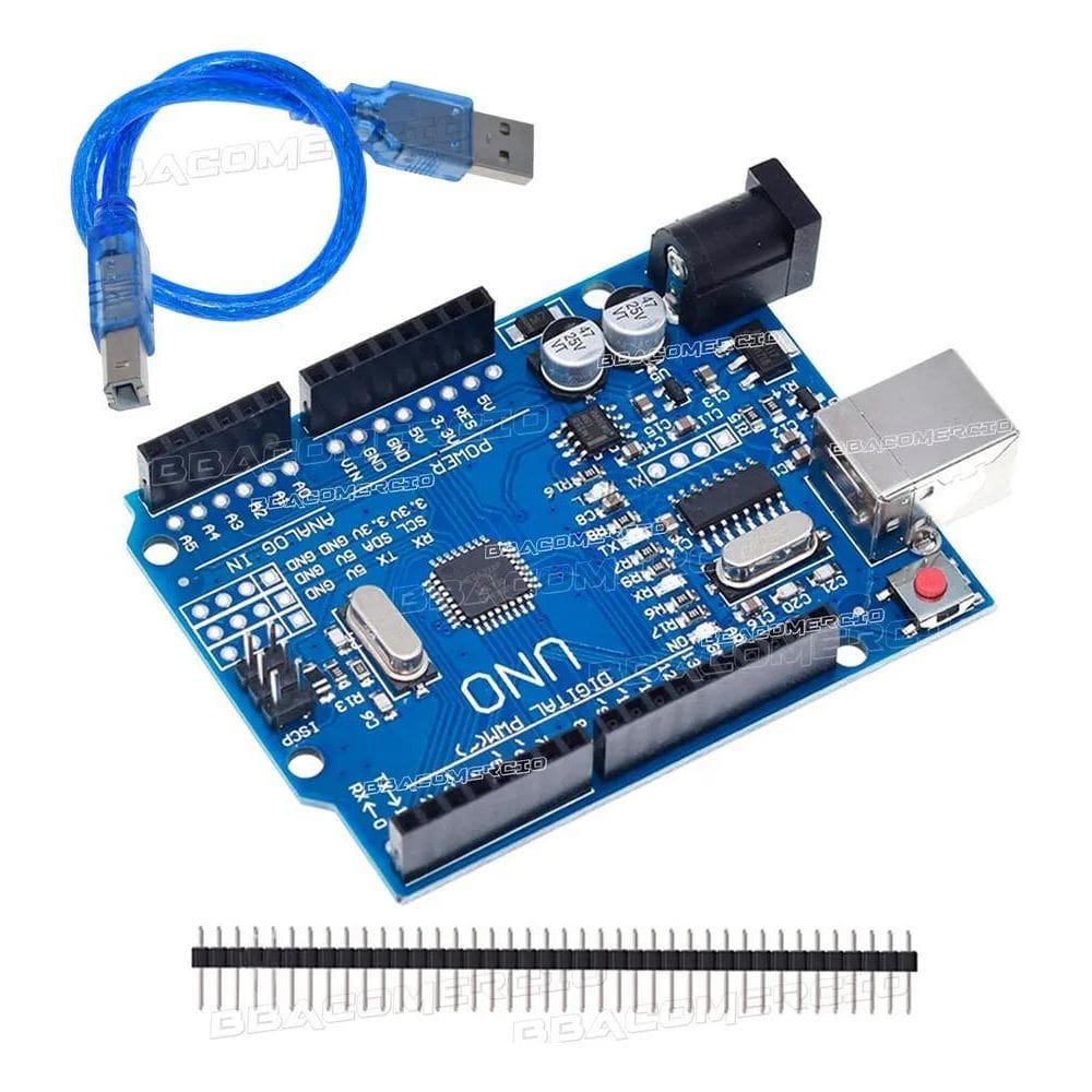 2X Placa Compatível Arduíno Uno R3 Atmega328 Smd Com Cabo Pi