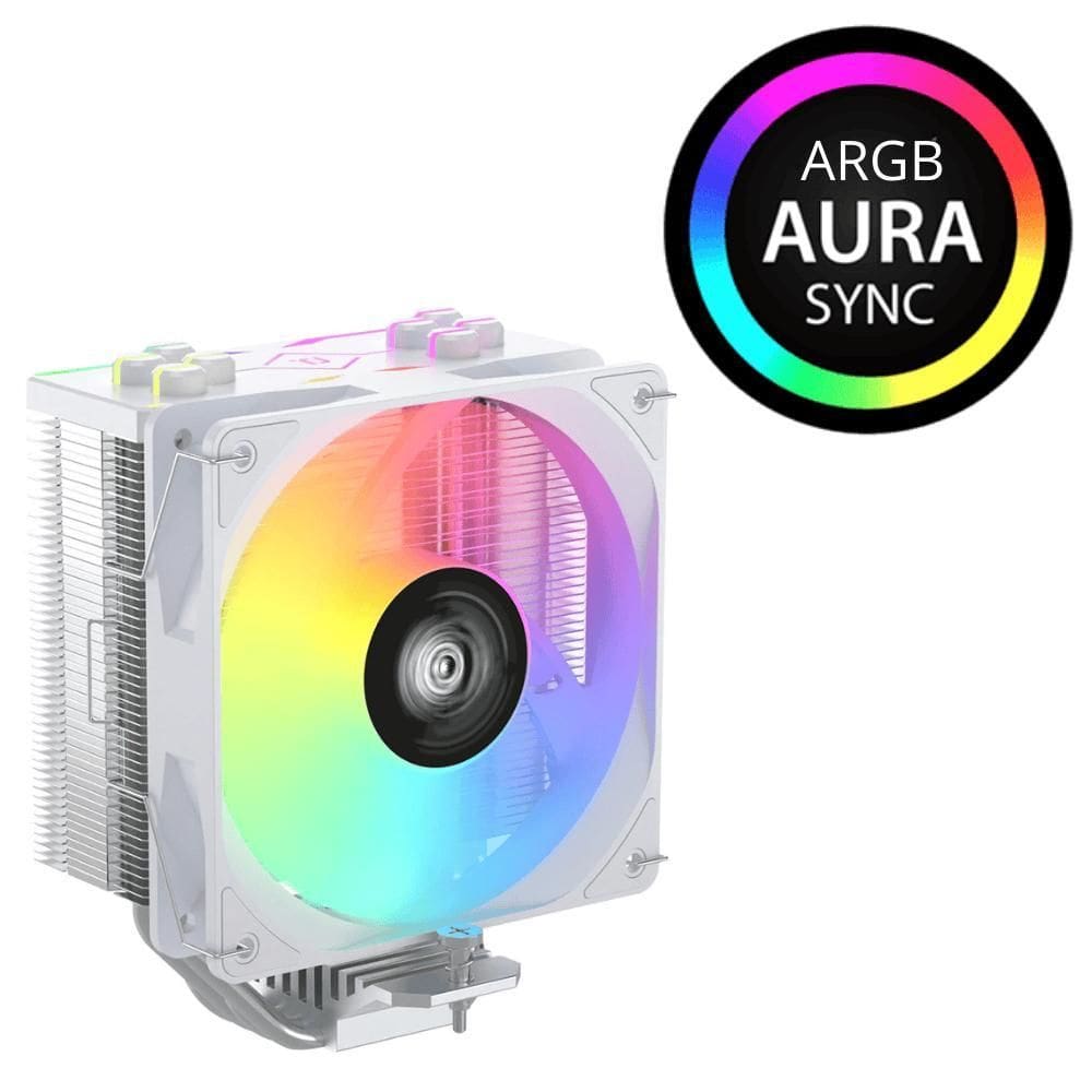 Cooler Para Processador Mymax 240Mm Branco Argb Mx202