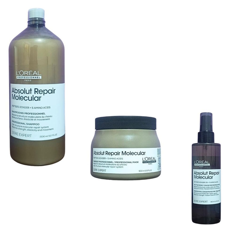 Shampoo Máscara Pré Shampoo Loreal Absolut Repair Molecular