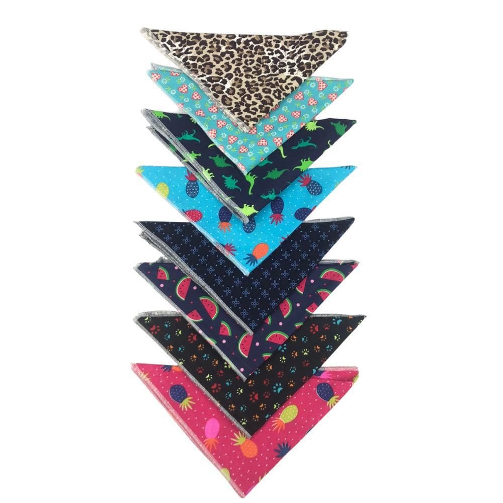 Kit 15 Bandanas Pet para Pet Shop P, M, G Estampas Diversas