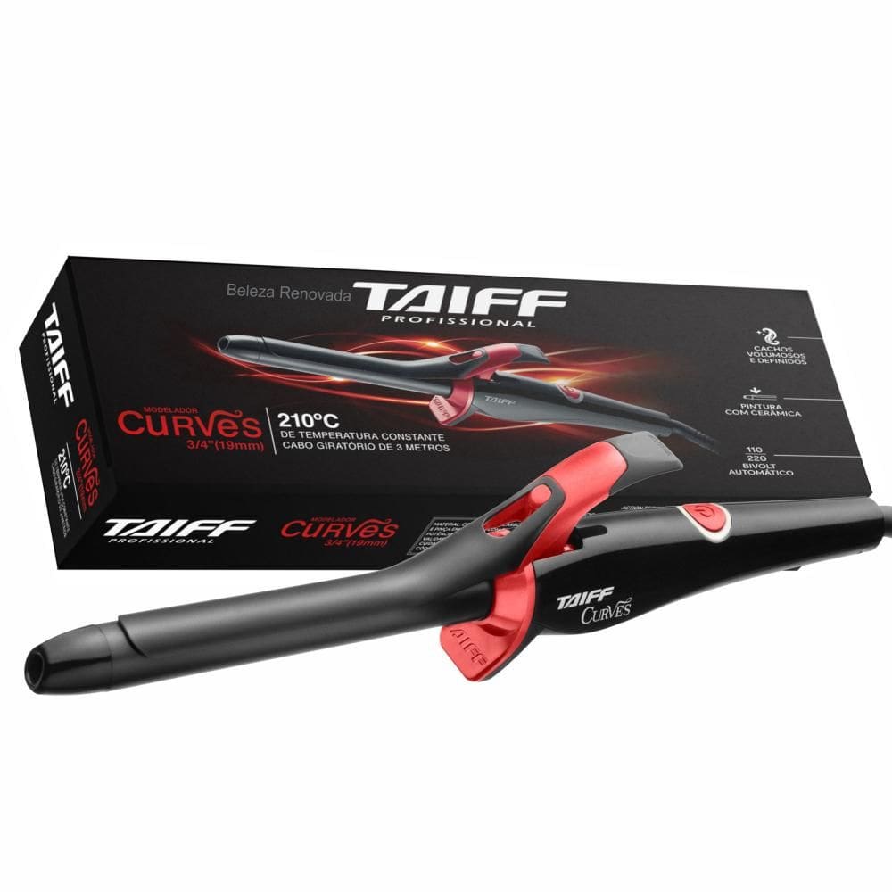 Modelador Curves 3/4 Taiff 19mm - Modelador Cachos Cacheador