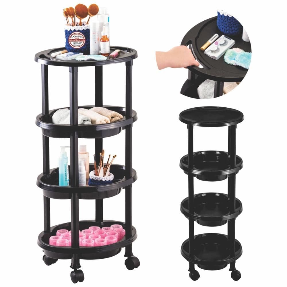 Carrinho Clean Salao De Beleza  4 Bandejas