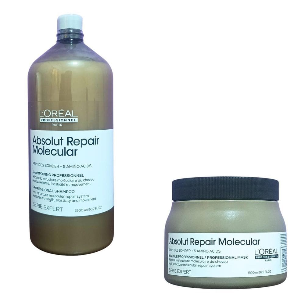 Shampoo 1500Ml Máscara 500G Loreal Absolut Repair Molecular