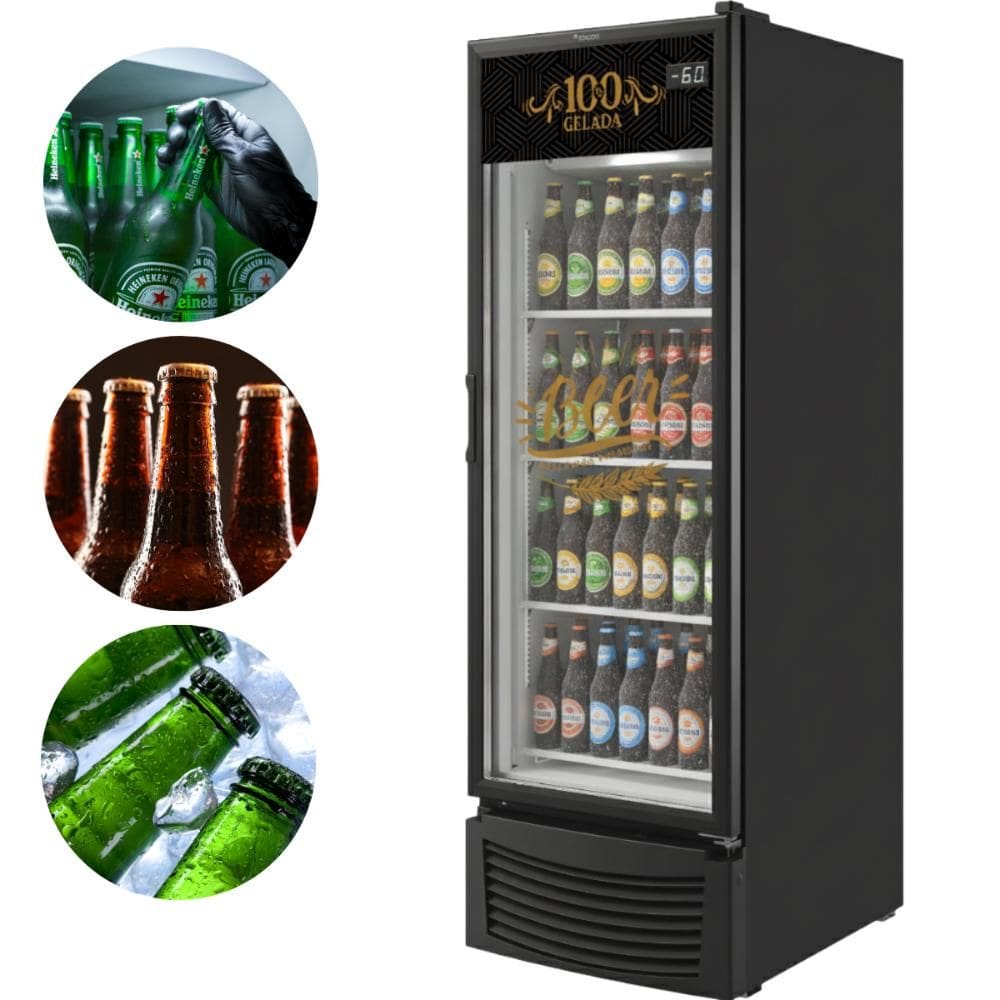 Cervejeira Vertical Frost Free 569 Litros Porta de Vidro Adesivada VCFC569V Fricon