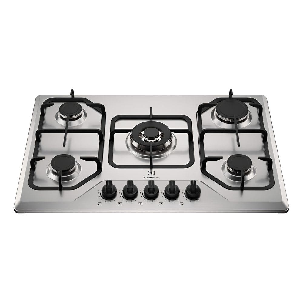 Cooktop 5 Bocas Gas Bivolt Quadri Inox 75x52cm - Electrolux
