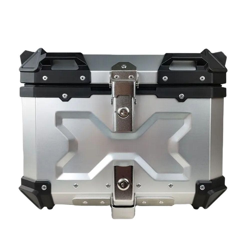 Baú Moto Traseiro 55 Litros Universal Antirroubo Aluminio Tronos