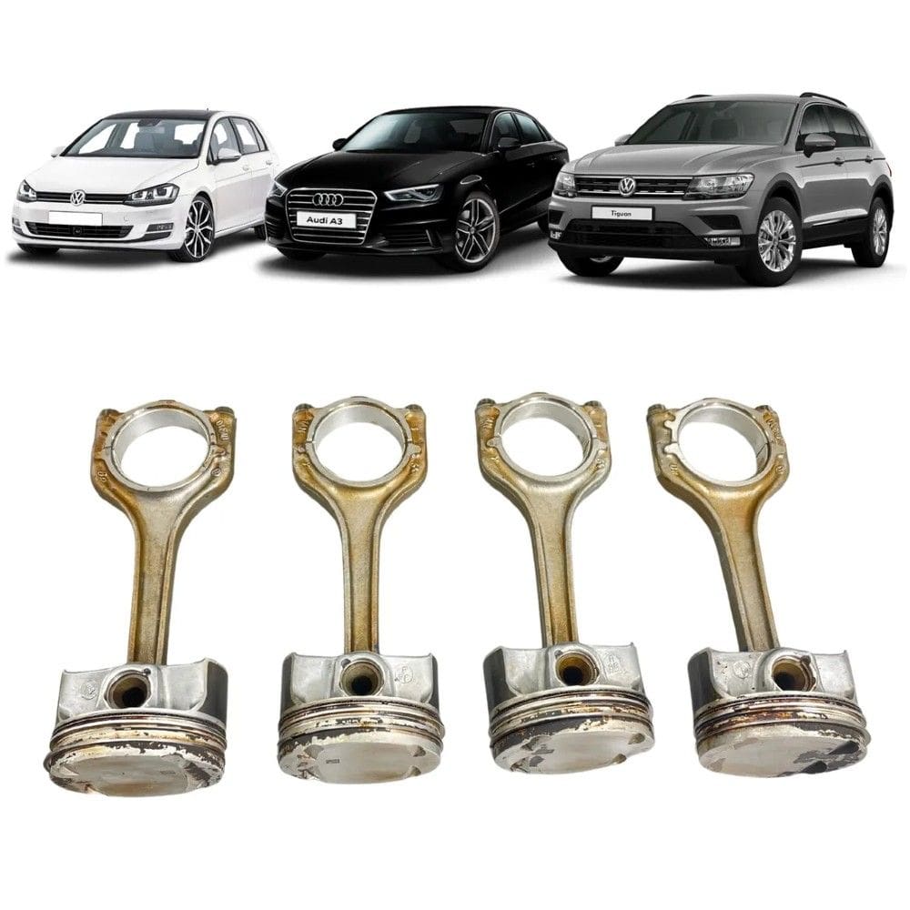 Jogo De Pistão Biela Audi Vw A3 Jetta Polo Virtus 1.4 Tsi