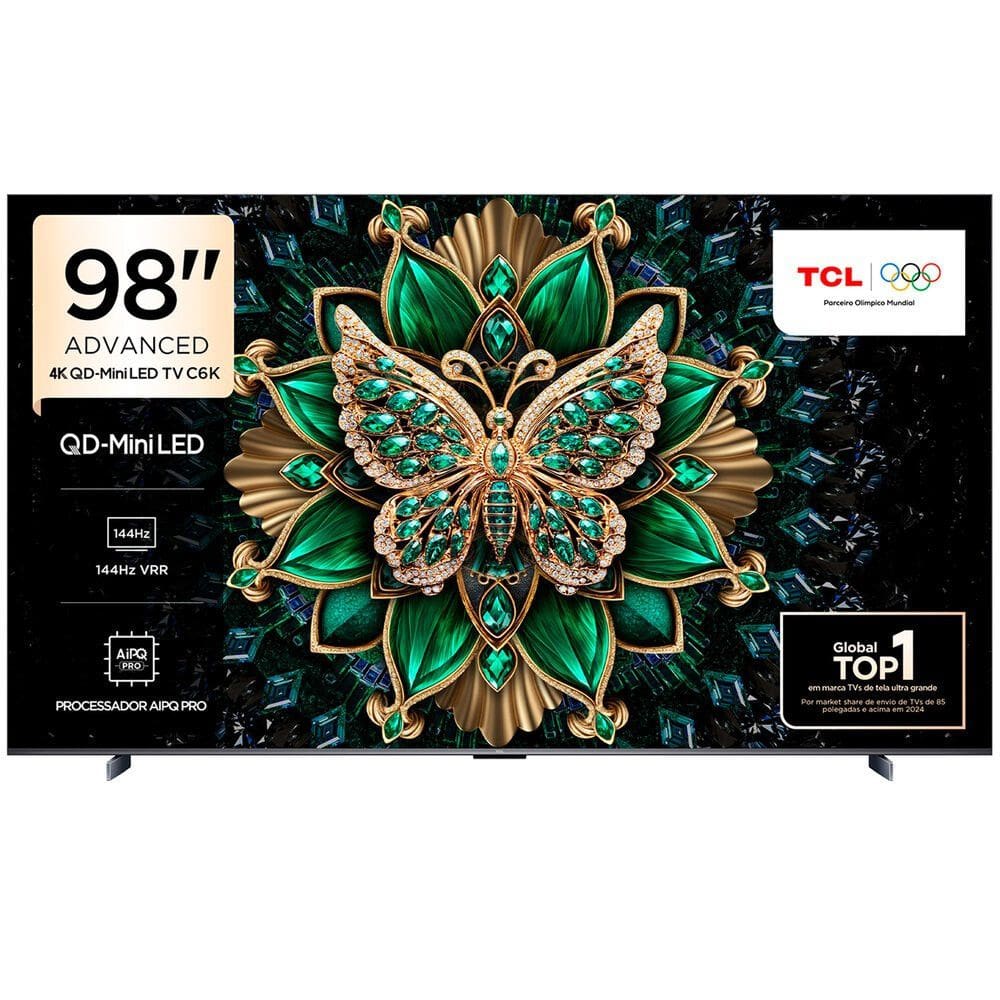 Smart TV 98 Polegadas Google TV Mini LED 4K 98C6K TCL