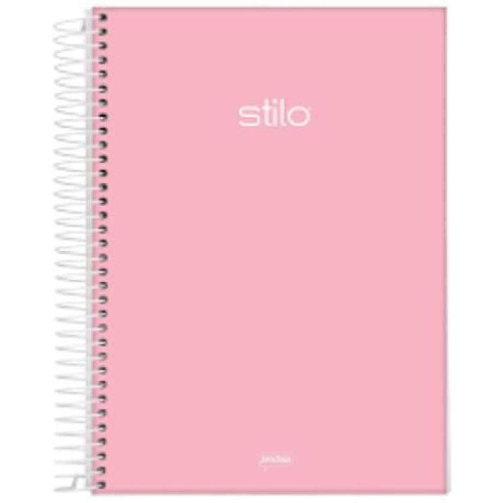 Caderno Universitário 80 Folhas Jandaia Rosa Pastel