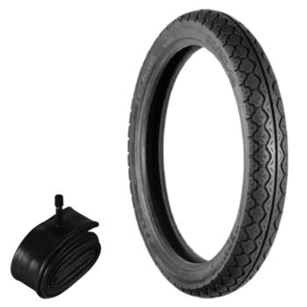 Kit Pneu Biz 100/125 Pop 100 80/100-14 Tiger Technic + Câmara