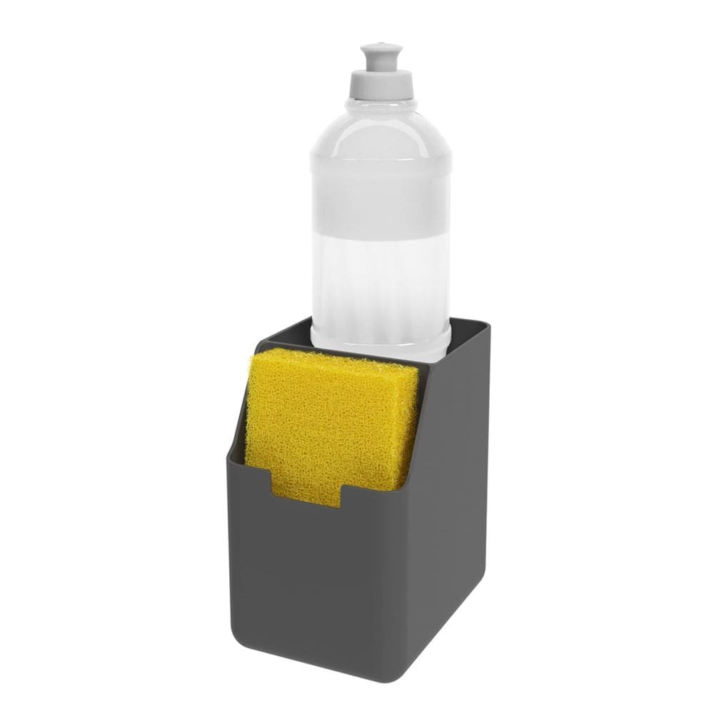 Organizador Porta Detergente Escorredor de Talheres Pia Cozinha Single Cinza - 17010 Coza