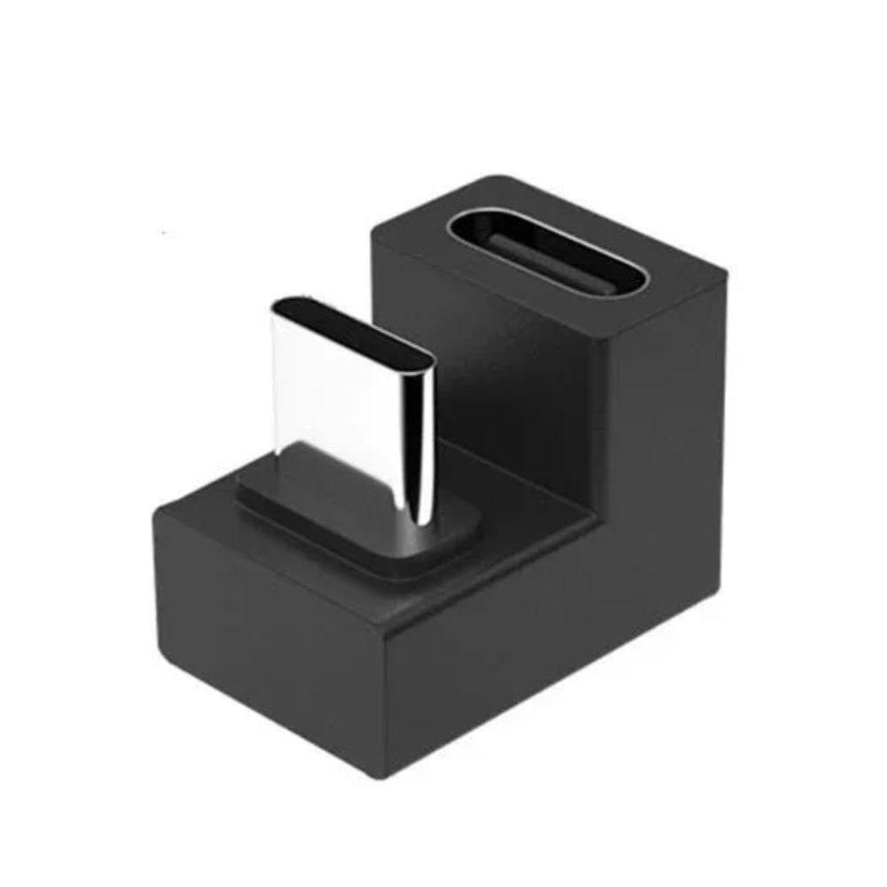 Adaptador Tipo C Macho Para Tipo C Fêmea 90 Otg 10Gbps