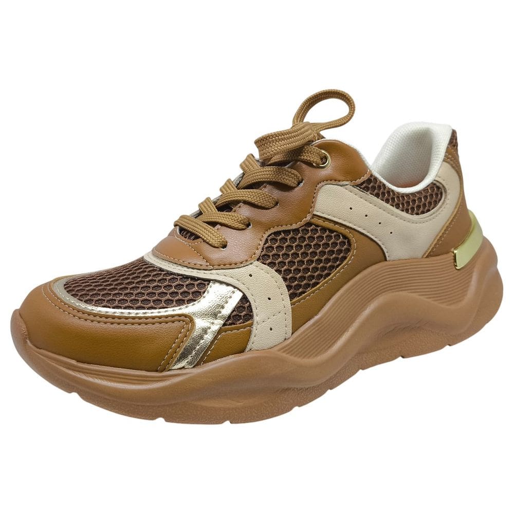 Tênis Feminino Anabela Baixo Elegante Conforto Piccadilly