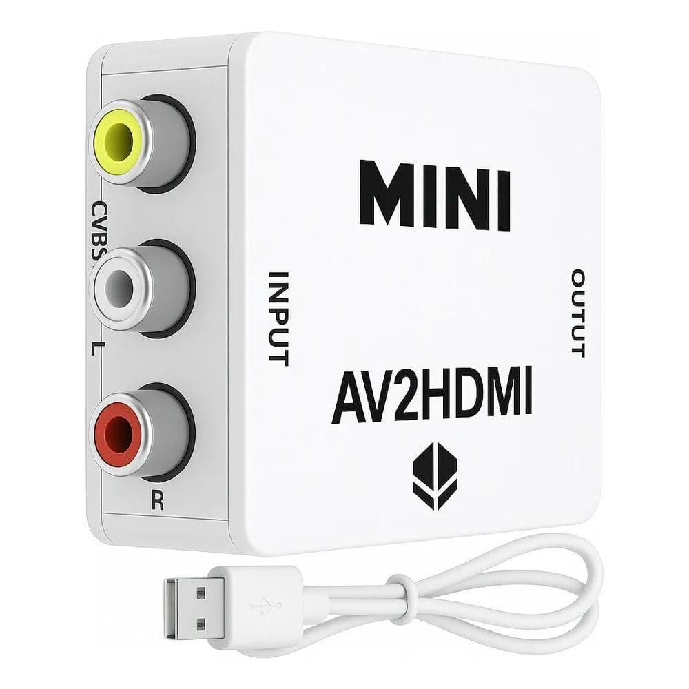 2X Mini Adaptador Conversor Video 3Rca Av X Para Cabo Hdmi T