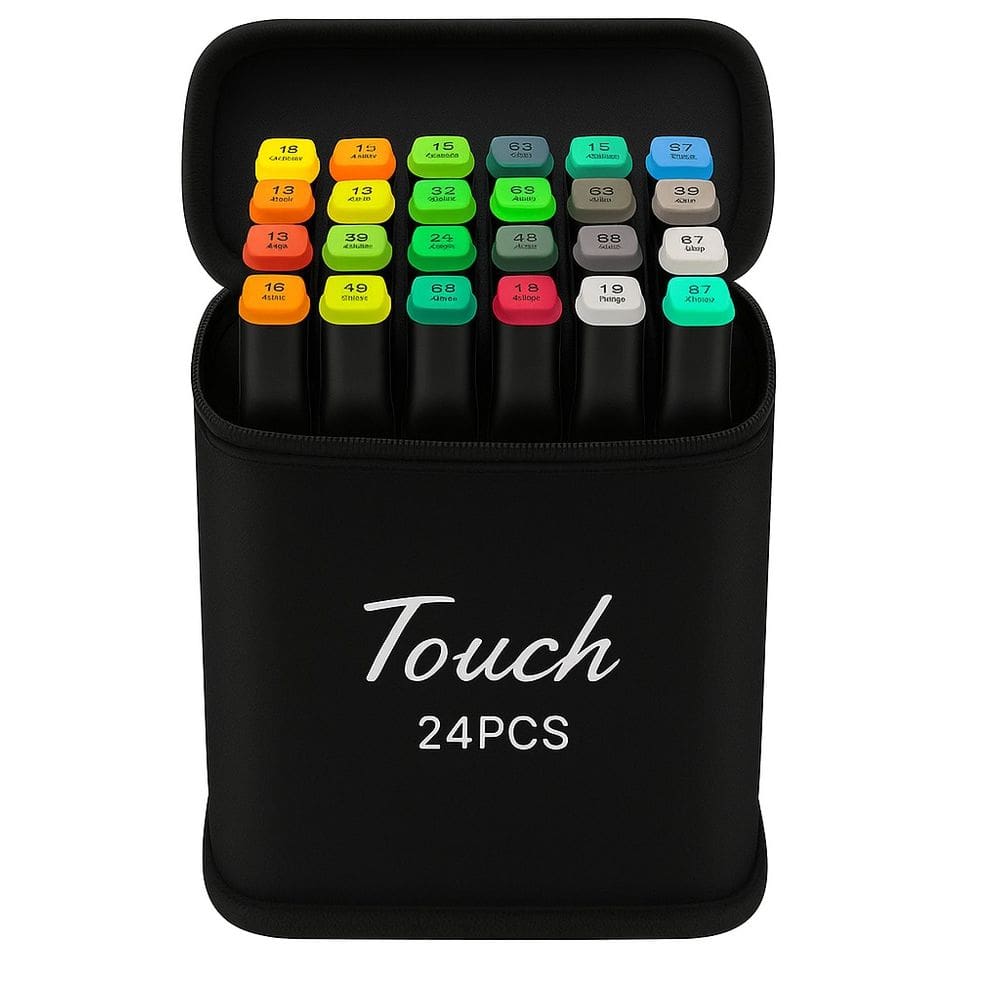Conjunto De Canetas Touch Para Colorir , pintar Ponta Dupla 24 Cores kit marca texto 843347