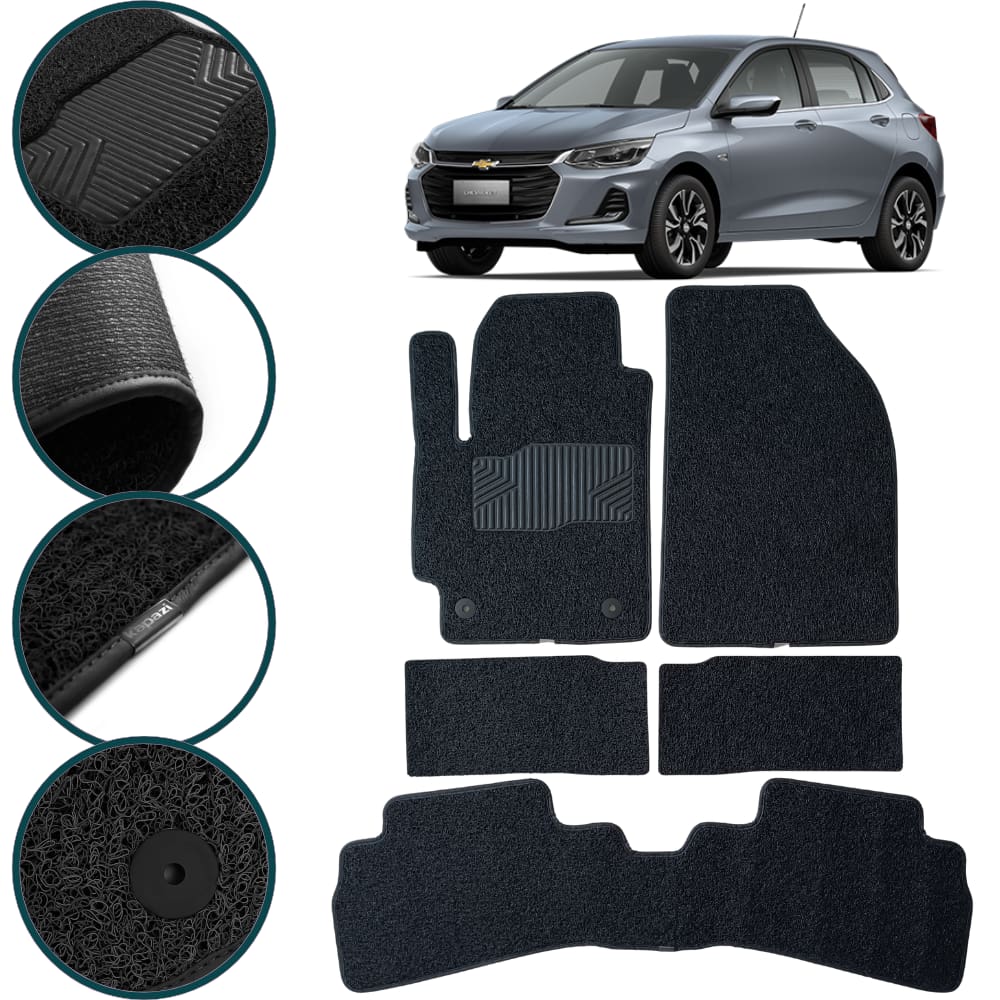 Tapete Kapazi Automotivo Onix Hatch 2023 a 2026 Preto