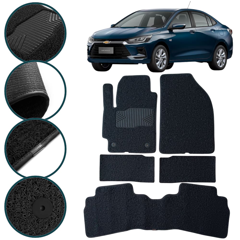 Tapete Kapazi Automotivo Onix Plus/Sedan 2023 a 2026 Preto