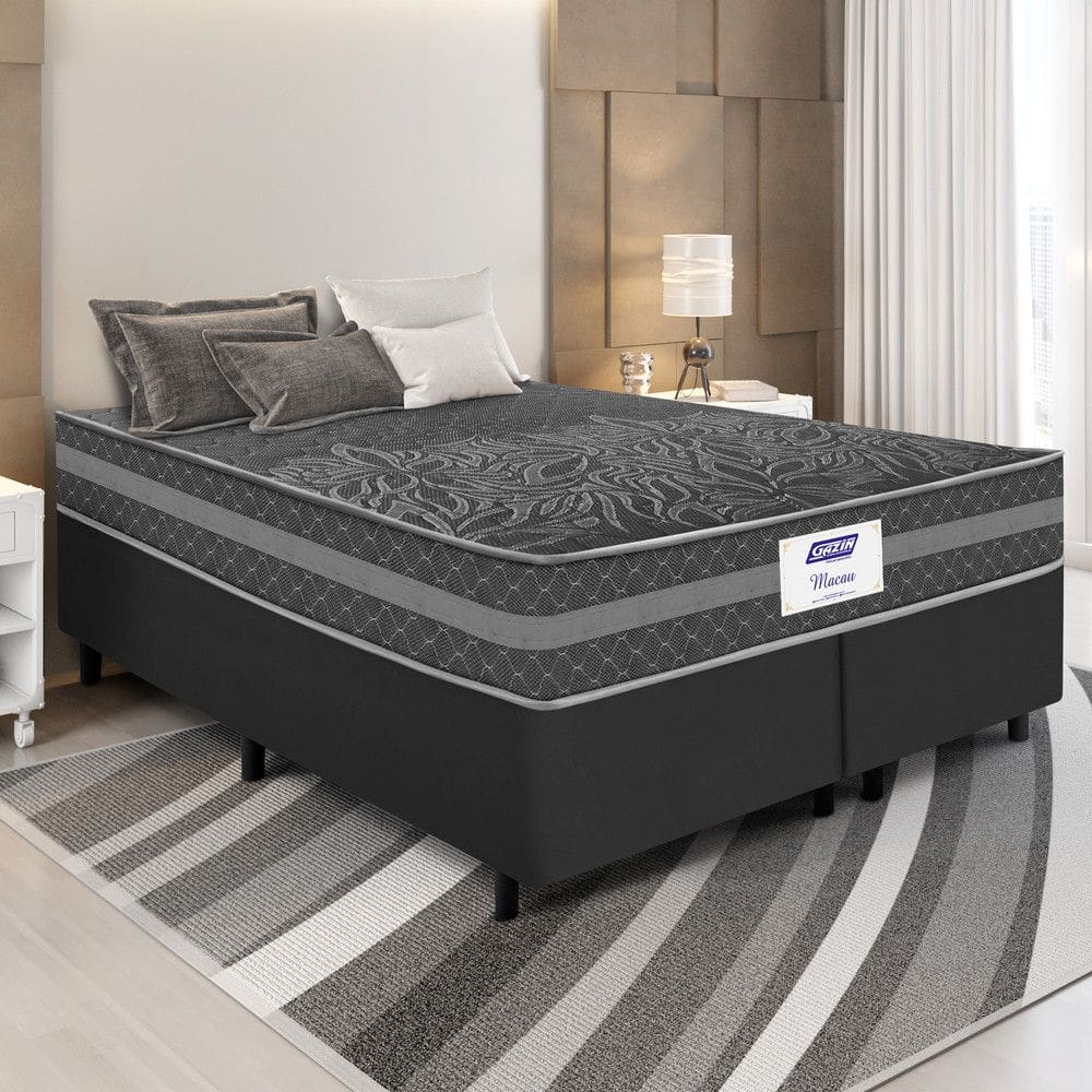 Cama Box Queen 158cm Molas Ensacadas Macau Gazin