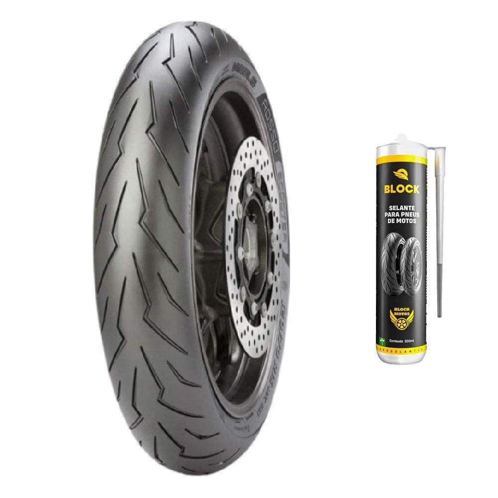 Pneu Burgman 650 120/70r15 56h Tubeless Diablo Rosso Scooter Pirelli + Selante