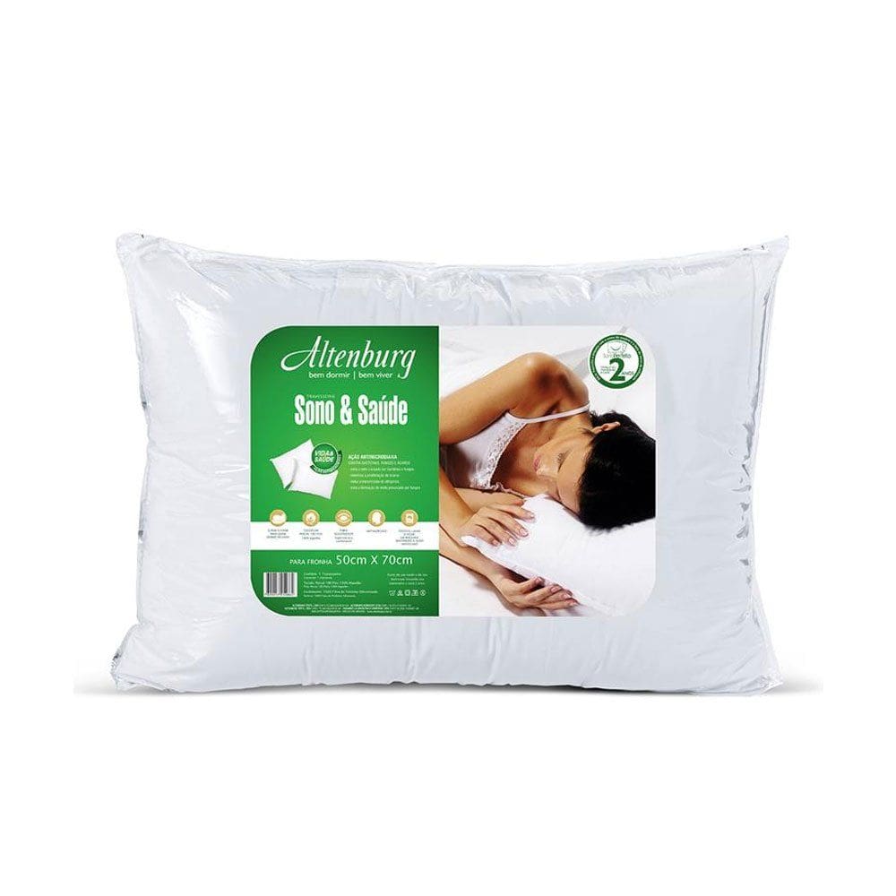 Travesseiro Sono e Saude Acao Atimicrobiana 50x70 cm Altenburg