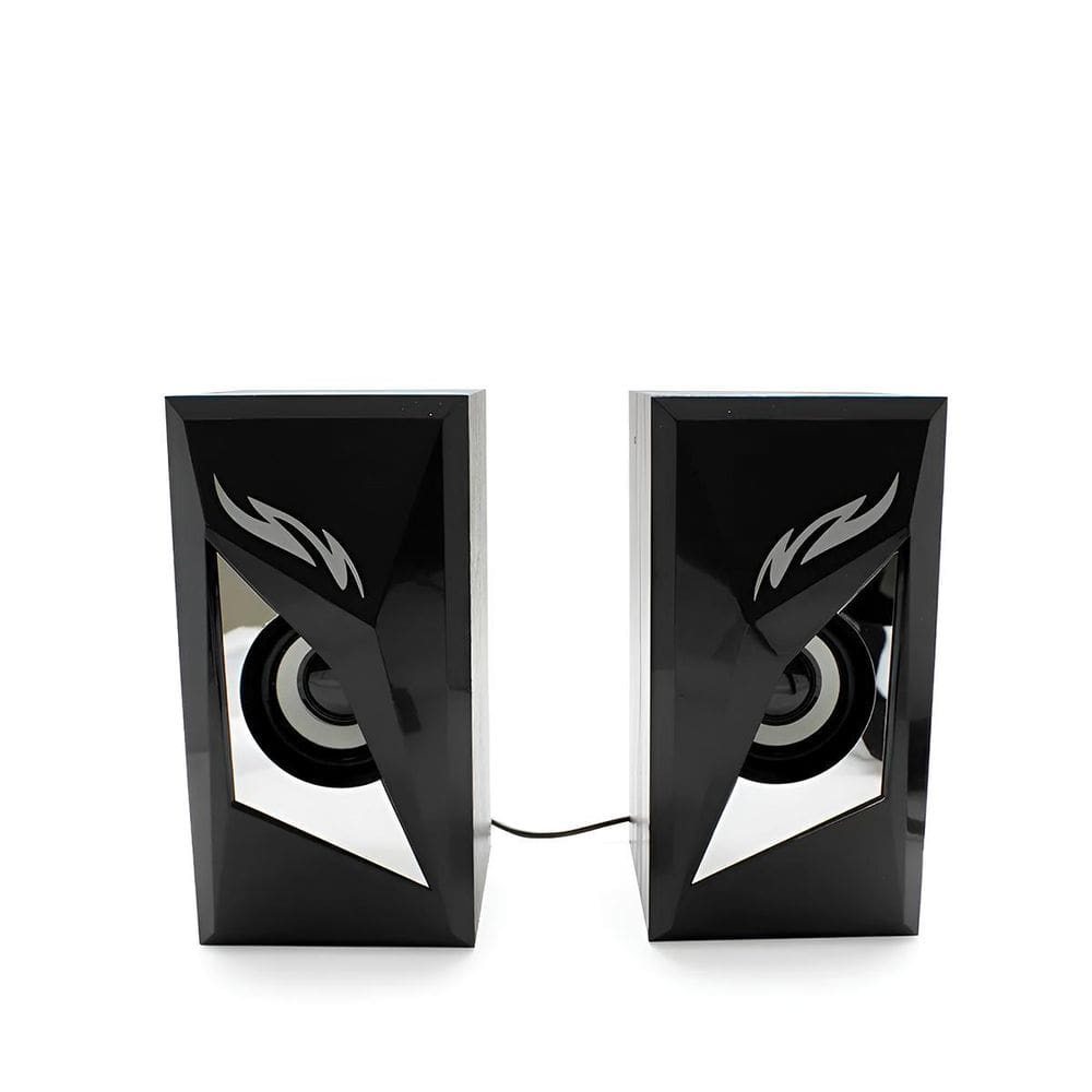 Caixa De Som Rgb Gamer Coruja P2 Para Pc E Notebook