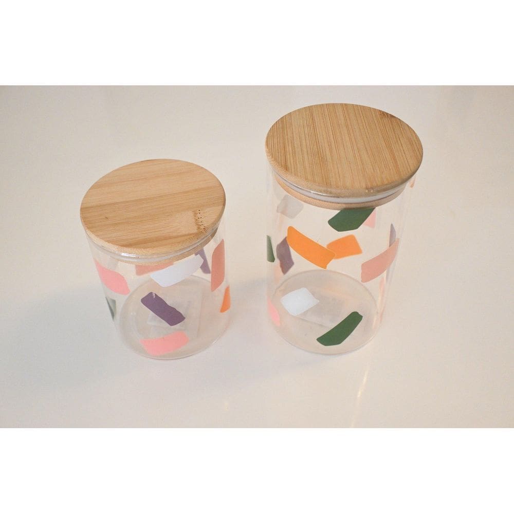 Pote De Vidro Com Tampa Hermética De Bambu 1000Ml