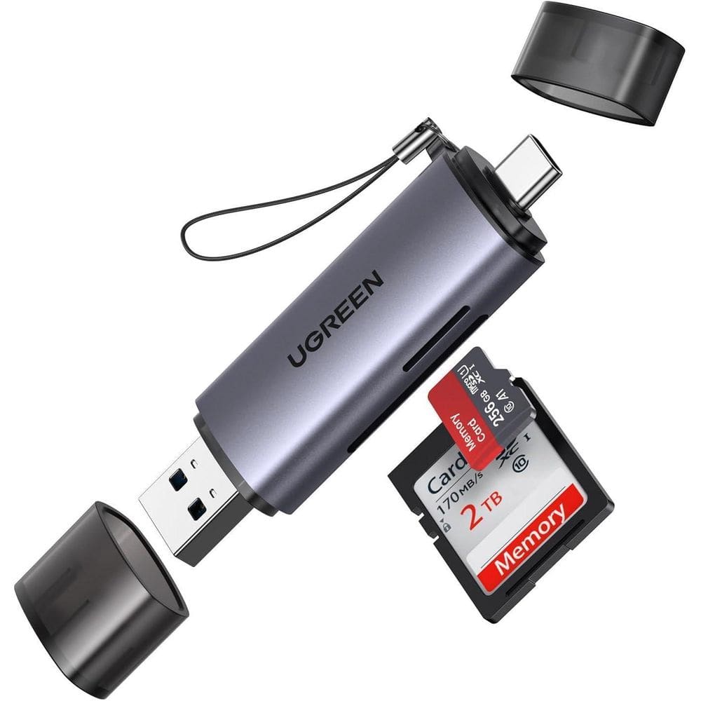 Leitor Cartão Memória Ugreen Usb C + Usb 5 Gbps Sd Tf  2 Tb