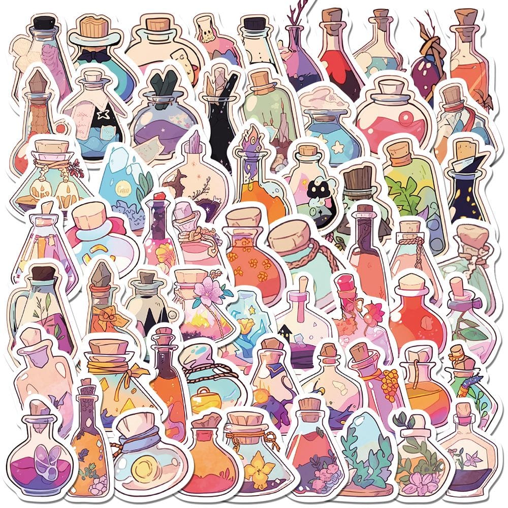 Conjunto de adesivos Jelly Fox Cute Cartoon Doodle Art 50 unidades