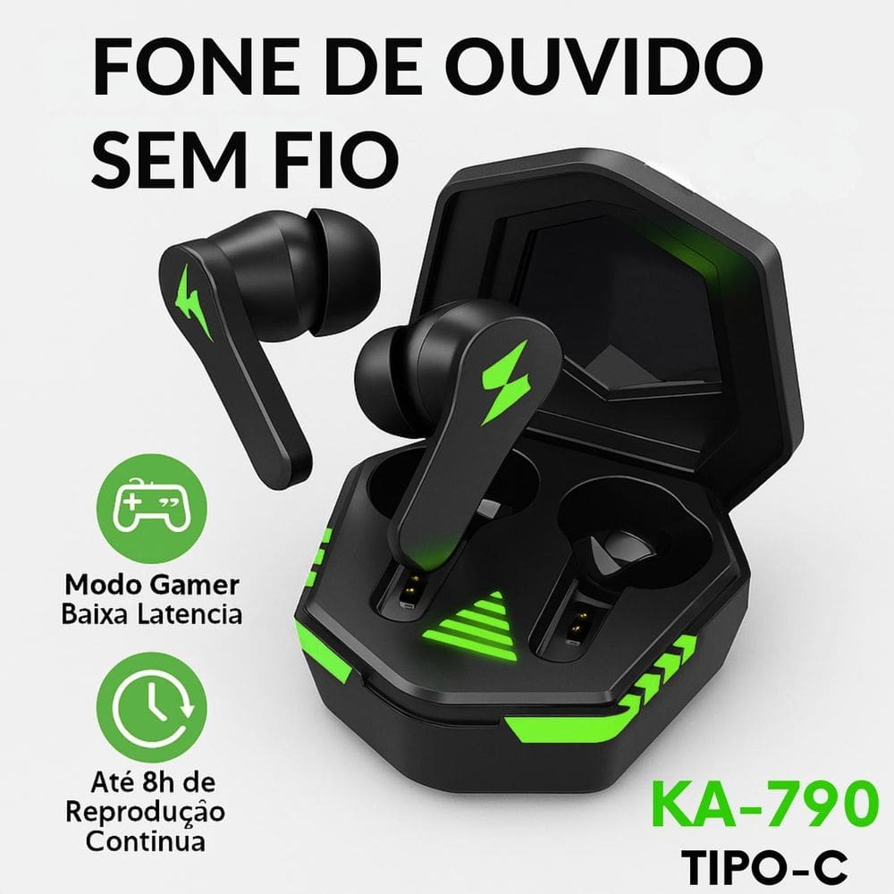 Fone Gamer Sem Fio Bluetooth Com Imersão Em Jogos