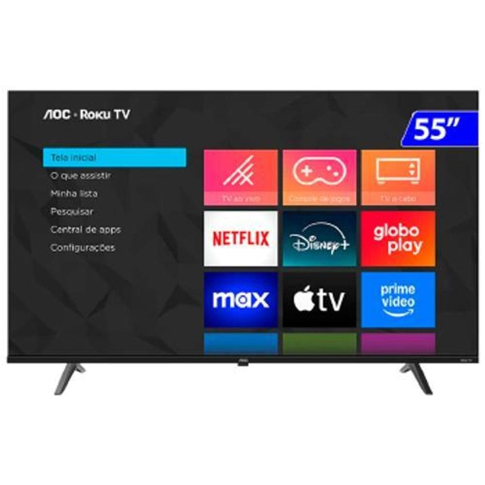 Tv 55P Aoc Led Roku Smart 4K Wifi - 55U7045/78G