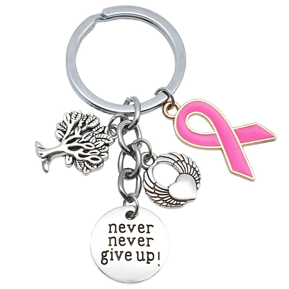 Chaveiro Inspirational Tree of Life com asas, coração e zinco