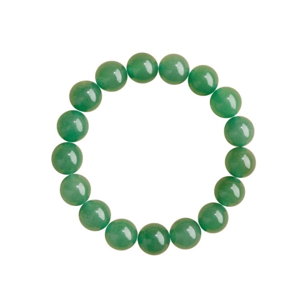 Pulseira de miçangas Aventurine de 12 mm para mulheres de 2025 com design elástico