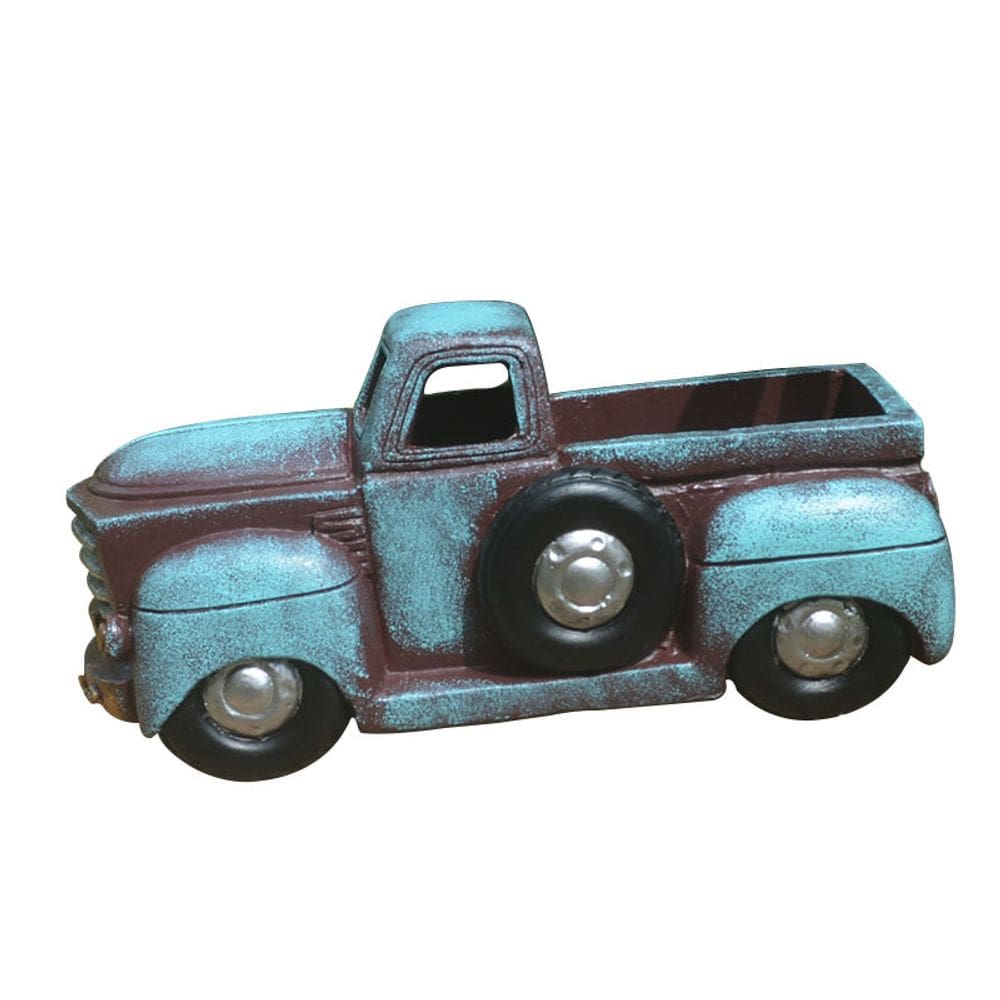 Pickup retrô de vaso de plantas de resina vintage em forma de caminhão Flowerpot