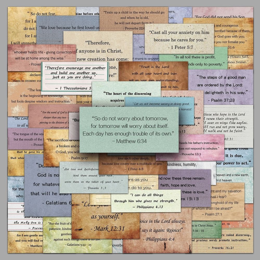 Pacote de adesivos, versículo bíblico, 150 unidades, tema inspirador de Jesus