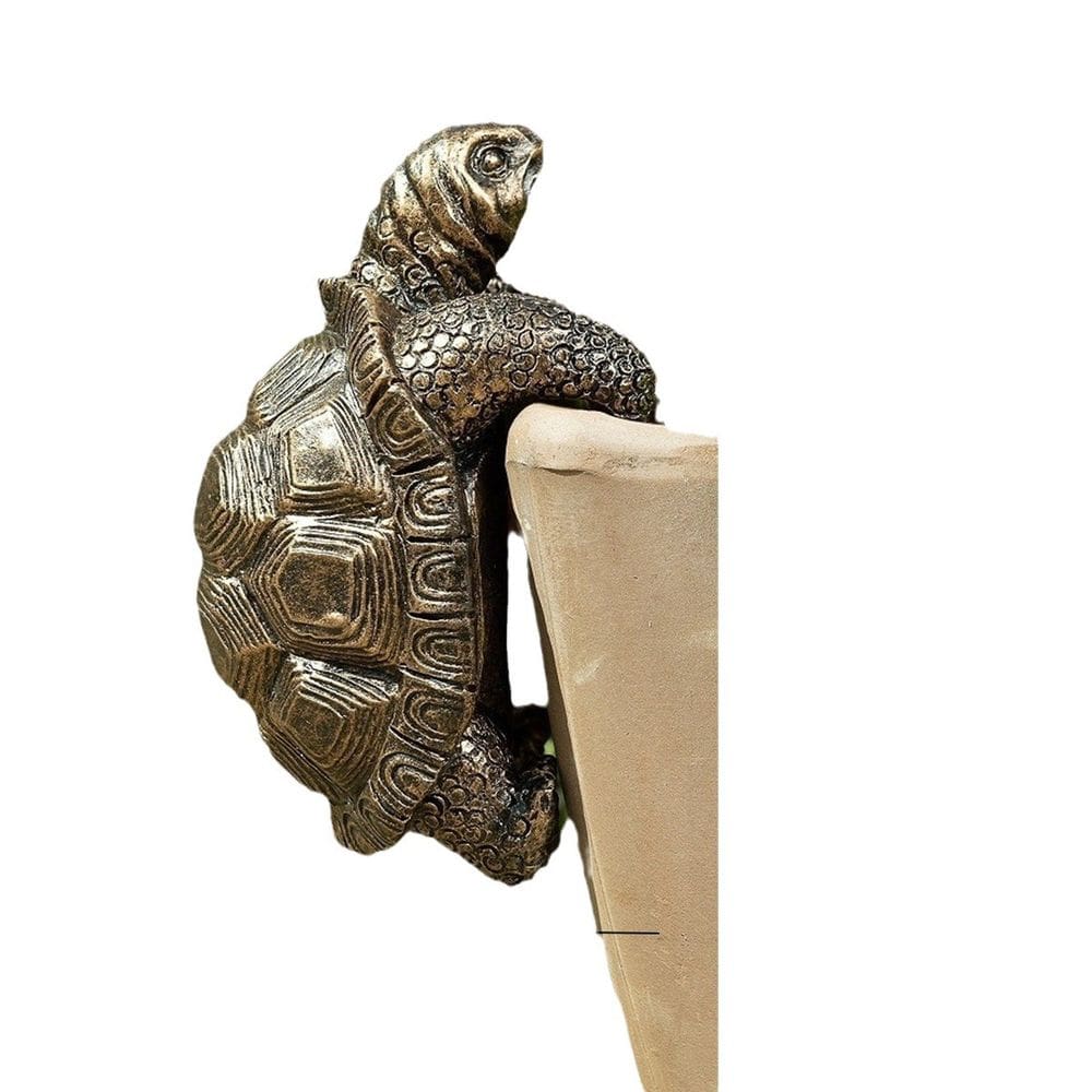 Decoração de jardim, escultura, resina de tartaruga trepadeira, 150g