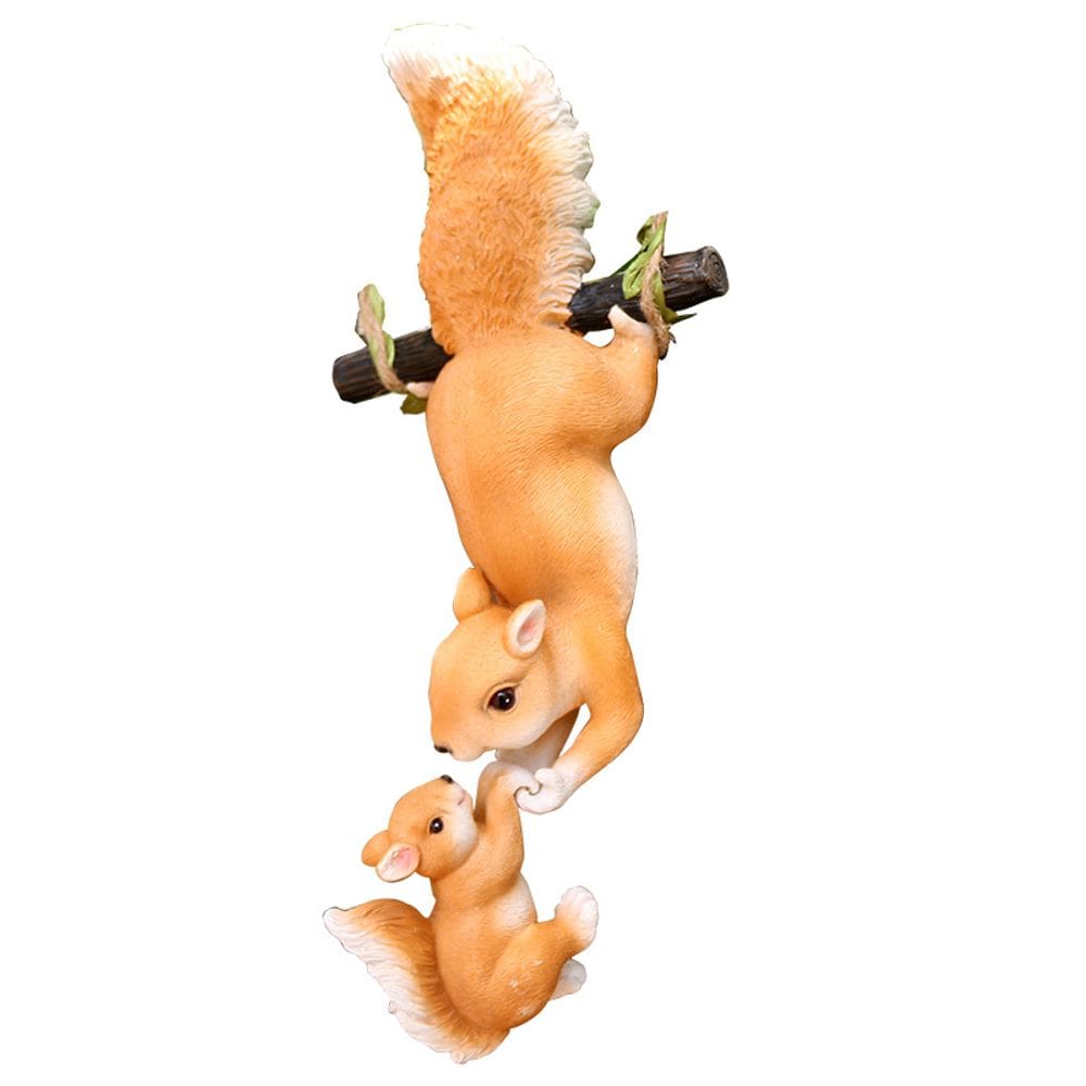 Decoração de jardim: escultura de esquilo, figura, resina, 31cm