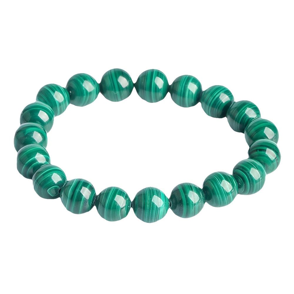 Pulseira de quartzo rutilado verde natural para mulheres e homens