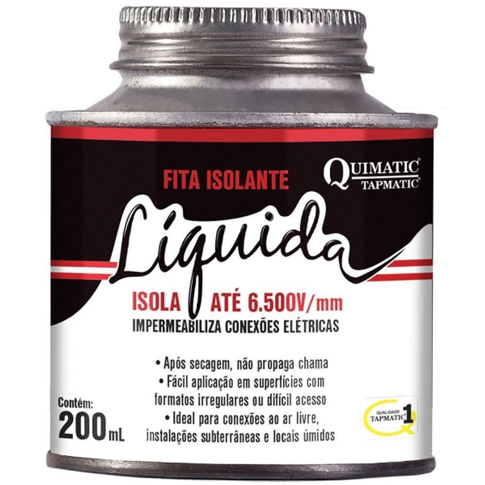 Fita Isolante Líquida Preta 200ml Quimatic ‎bd1