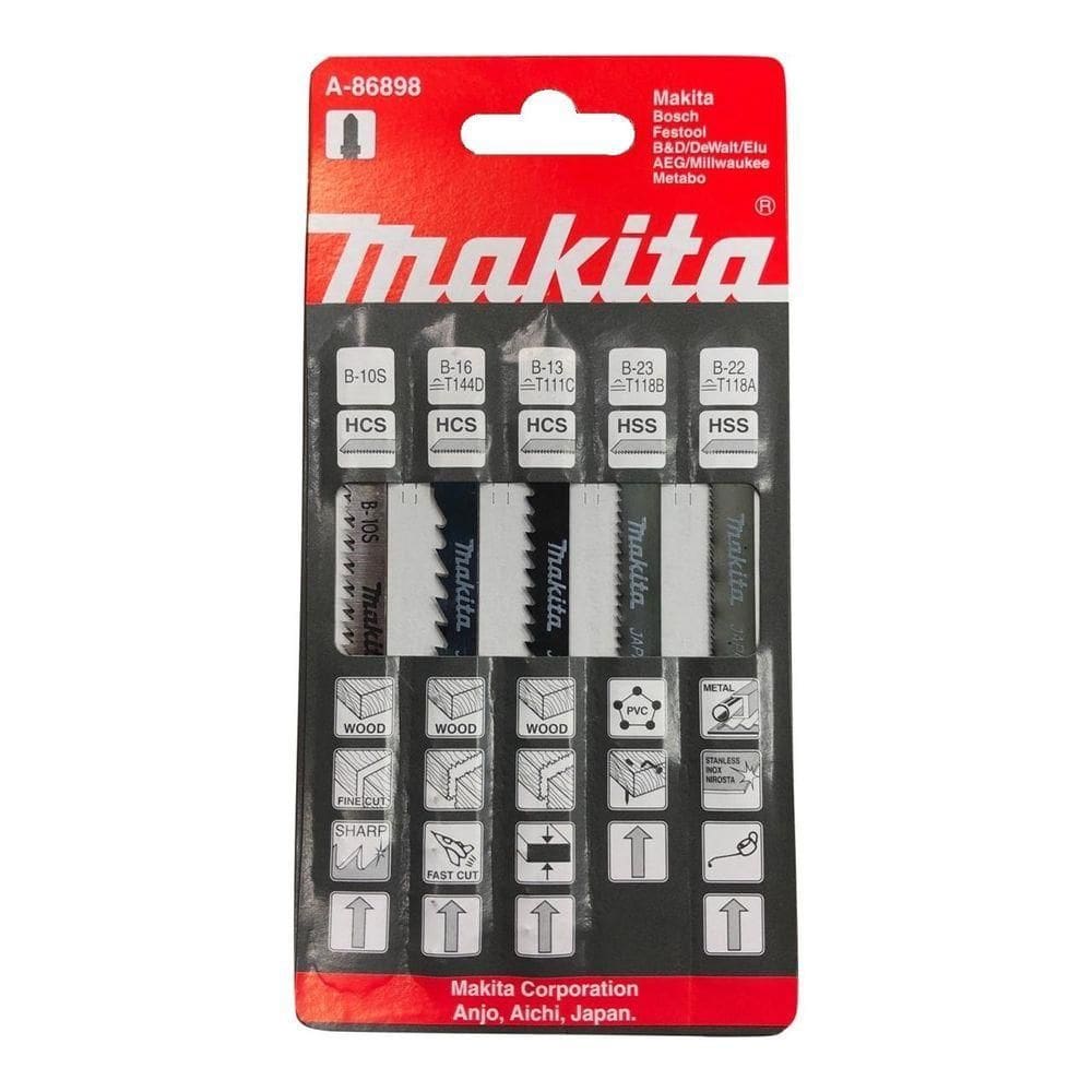 Jogo De Laminas De Serra Tico-tico Para Multimateriais Makita A-86898
