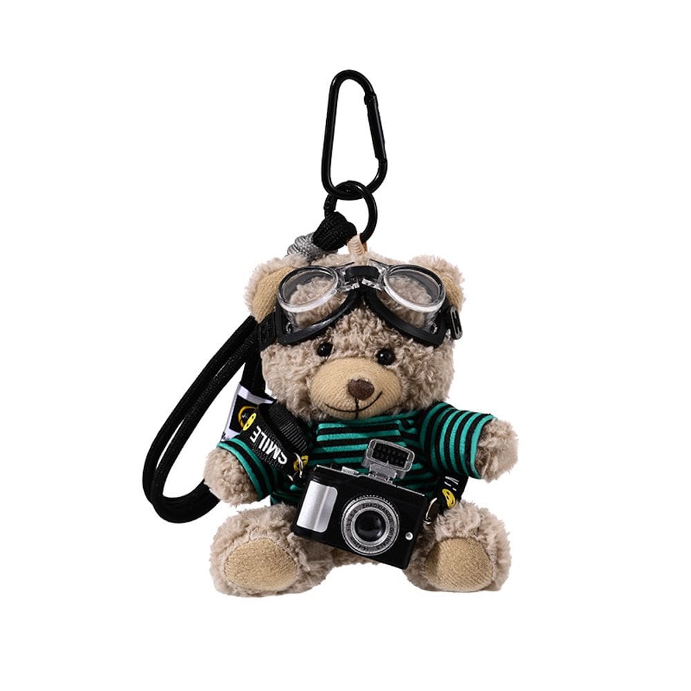 Chaveiro de pelúcia com câmera para mulheres e homens